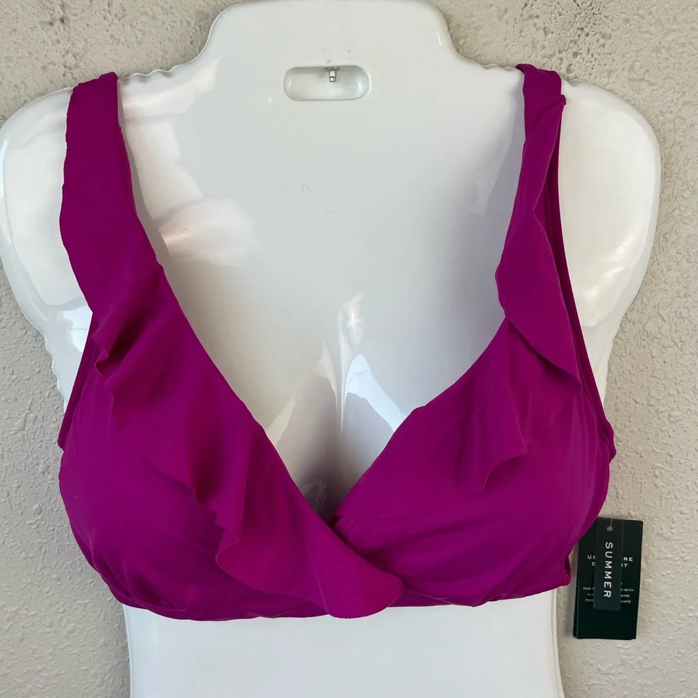 NWT Lauren Ralph Lauren Bikini Top Size 10 - Picture 1 of 4